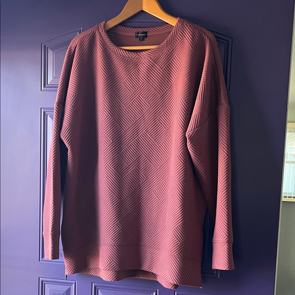 Buckle Black Mauve Crew Neck Sweater